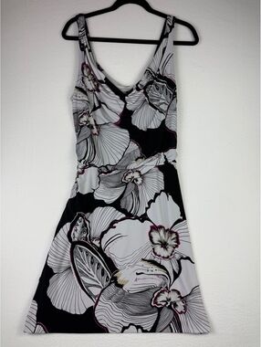 White House Black Market Floral Print Sleeveless Dress Size M